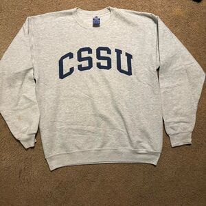 Champion Men's Grey and Navy Sweatshirt
